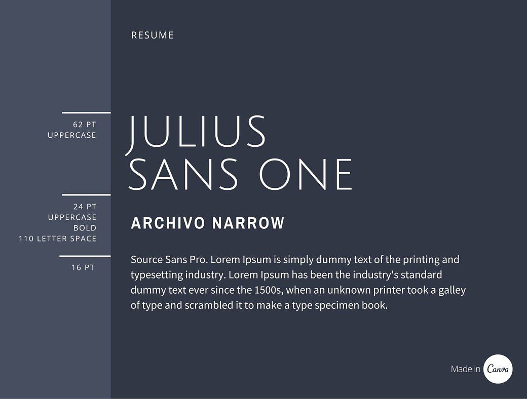 Пример шрифта Julius Sans One
