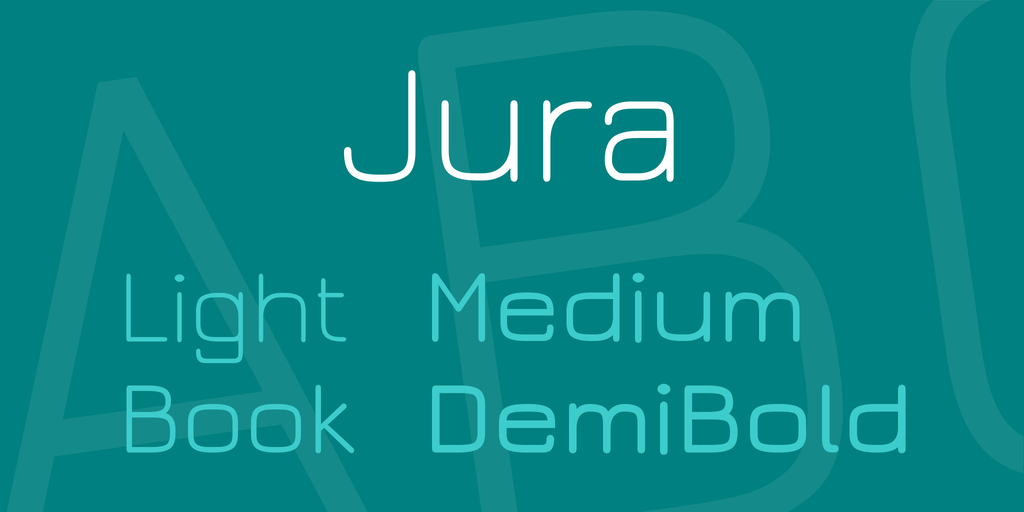 Пример шрифта Jura