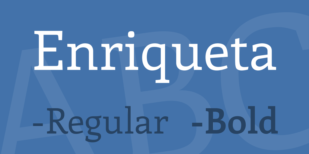 Пример шрифта Enriqueta
