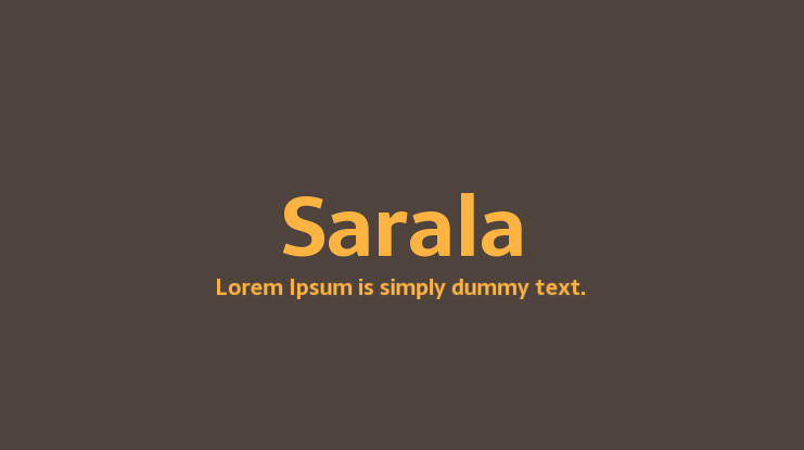 Пример шрифта Sarala