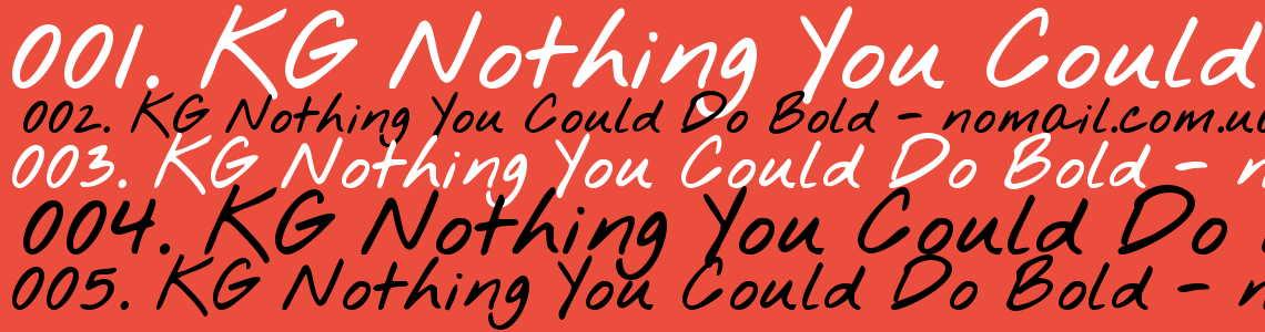 Пример шрифта Nothing You Could Do