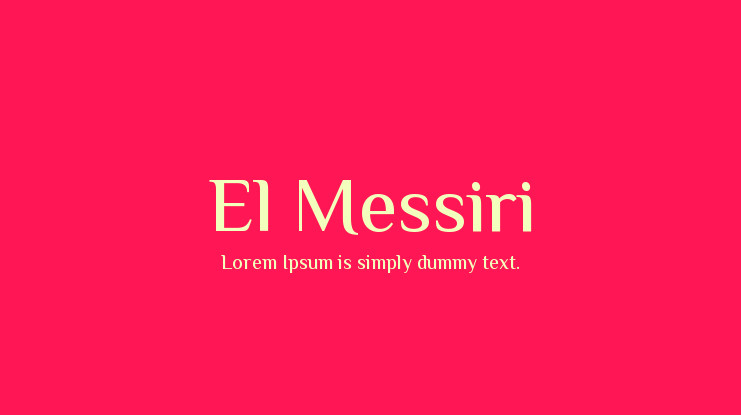 Пример шрифта El Messiri