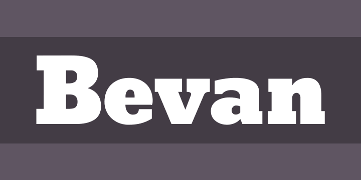 Пример шрифта Bevan