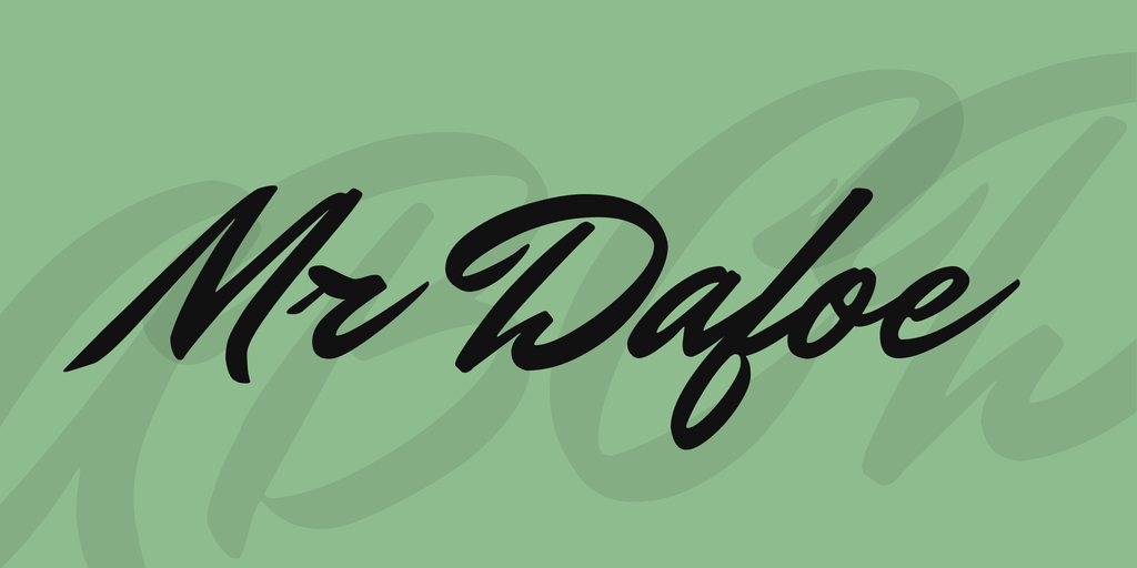 Пример шрифта Mr Dafoe