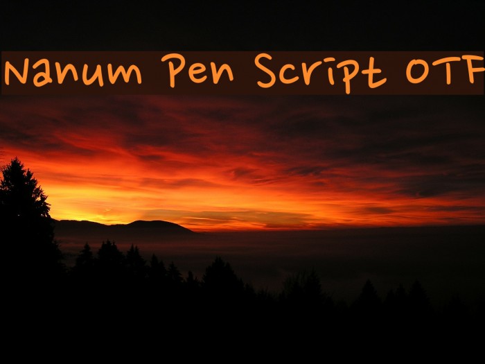Пример шрифта Nanum Pen Script