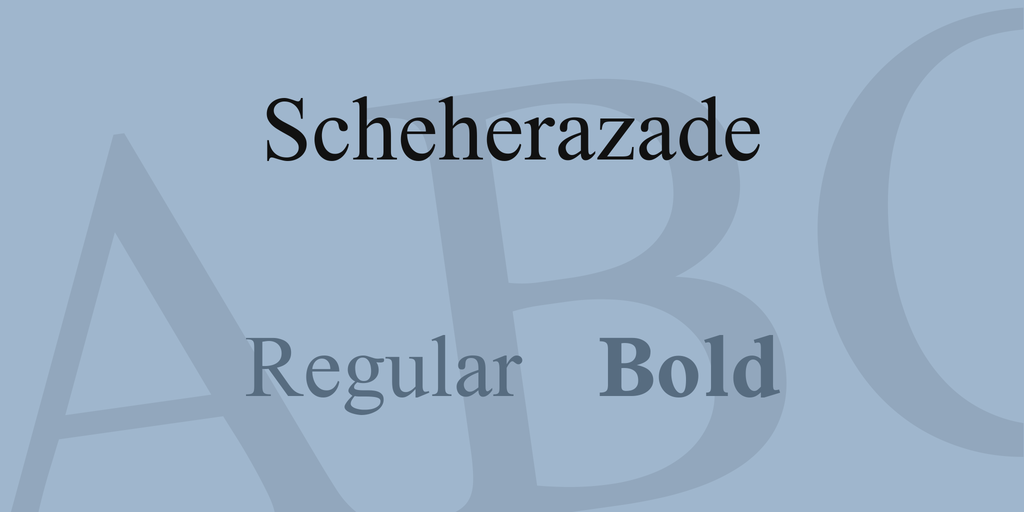 Пример шрифта Scheherazade