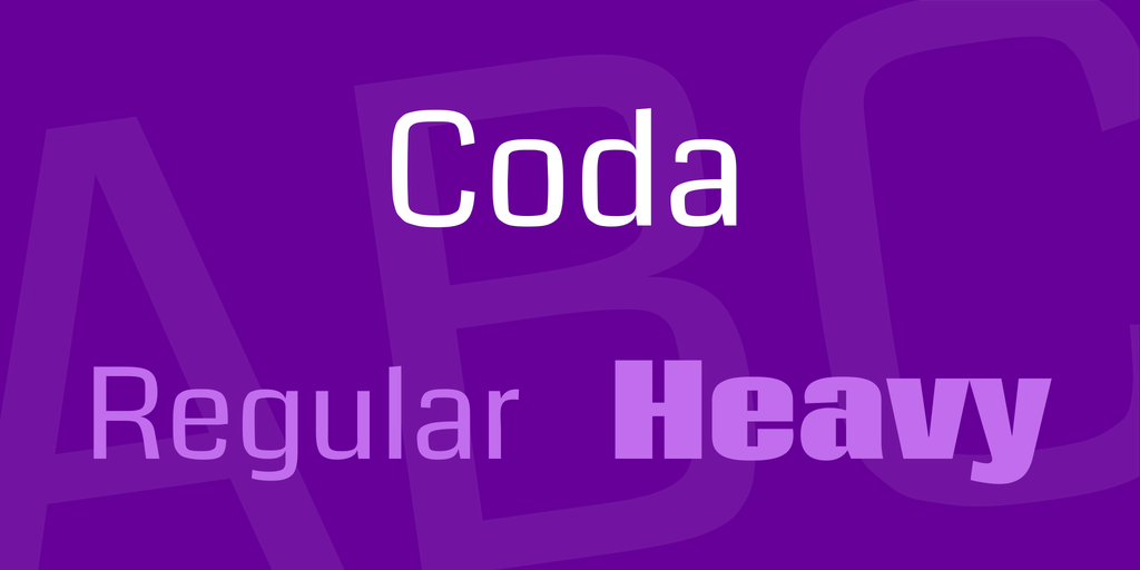 Пример шрифта Coda Caption