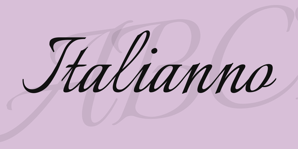Пример шрифта Italianno