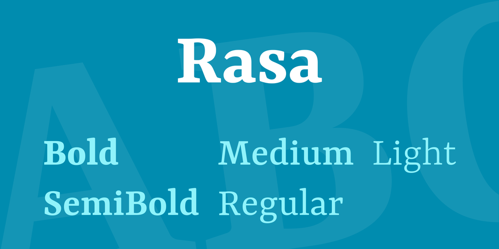 Пример шрифта Rasa