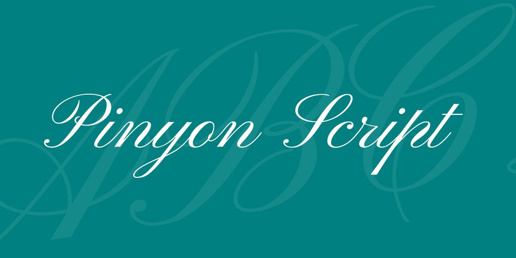 Пример шрифта Pinyon Script