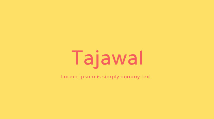 Пример шрифта Tajawal