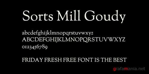 Пример шрифта Sorts Mill Goudy