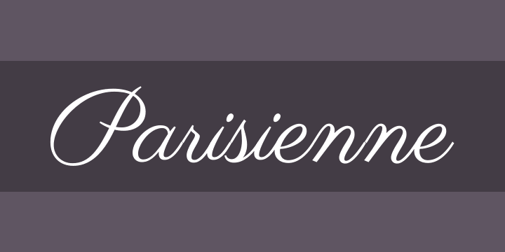 Пример шрифта Parisienne