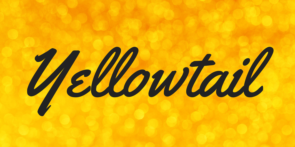 Пример шрифта Yellowtail