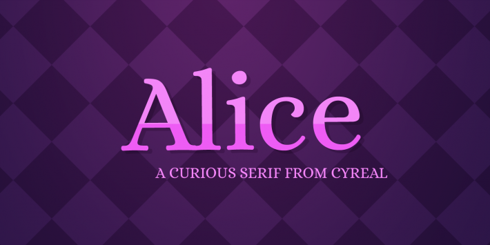 Пример шрифта Alice