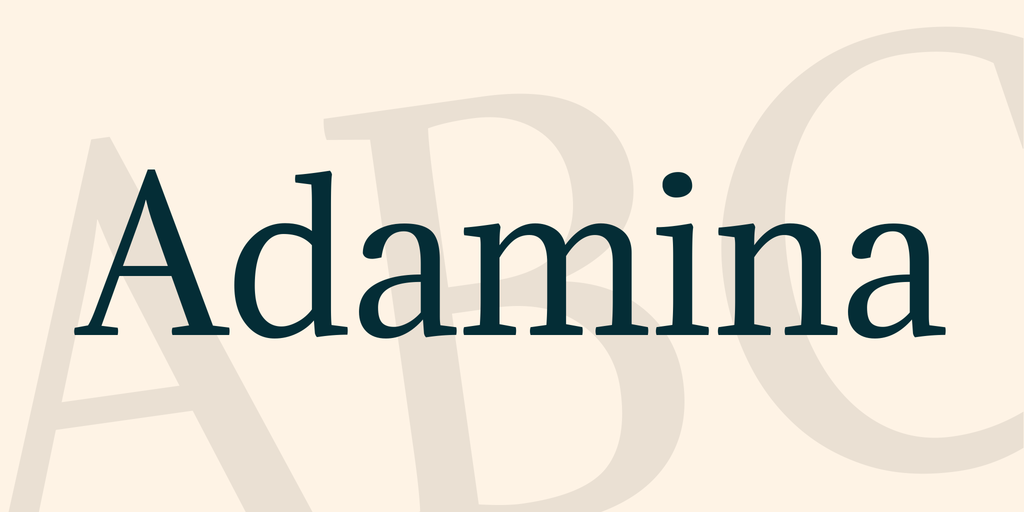 Пример шрифта Adamina