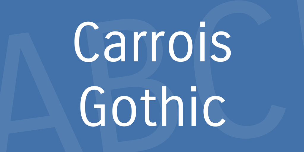 Пример шрифта Carrois Gothic