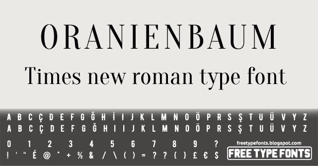 Пример шрифта Oranienbaum