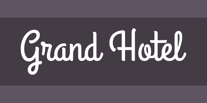 Пример шрифта Grand Hotel