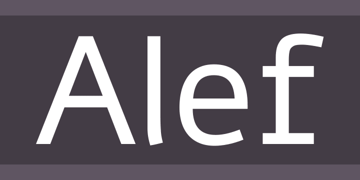 Пример шрифта Alef