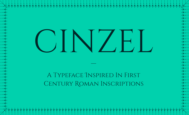 Пример шрифта Cinzel Decorative