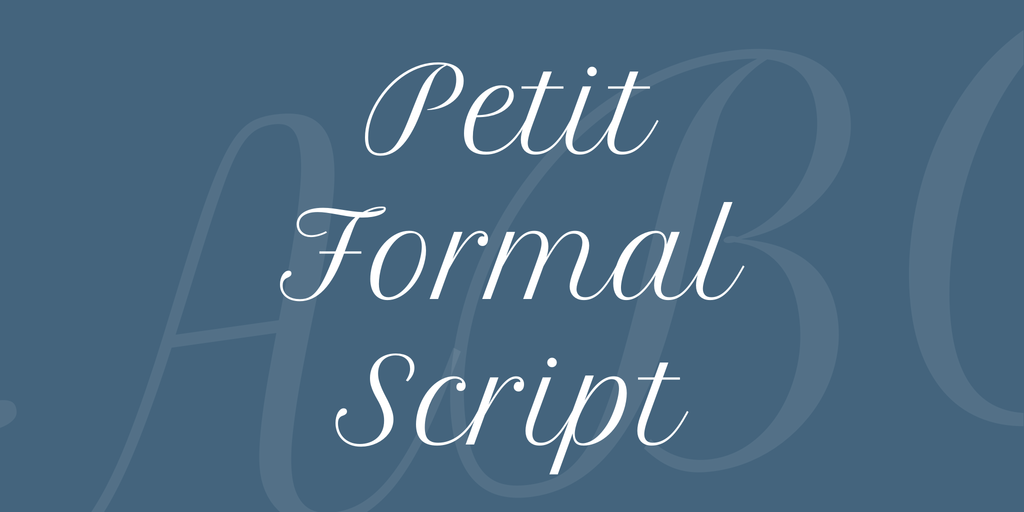Пример шрифта Petit Formal Script