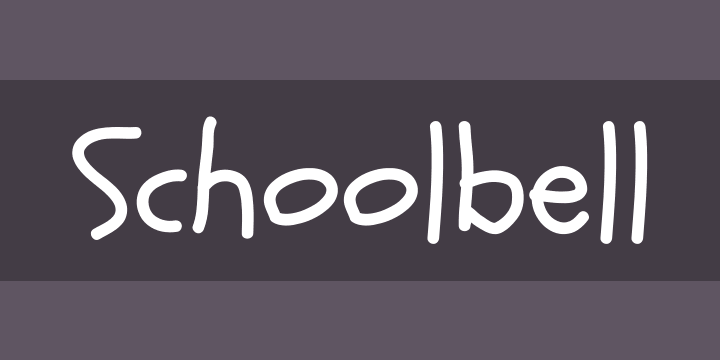 Пример шрифта Schoolbell