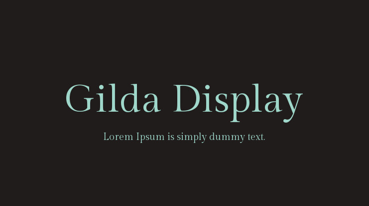 Пример шрифта Gilda Display
