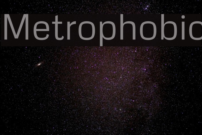 Пример шрифта Metrophobic