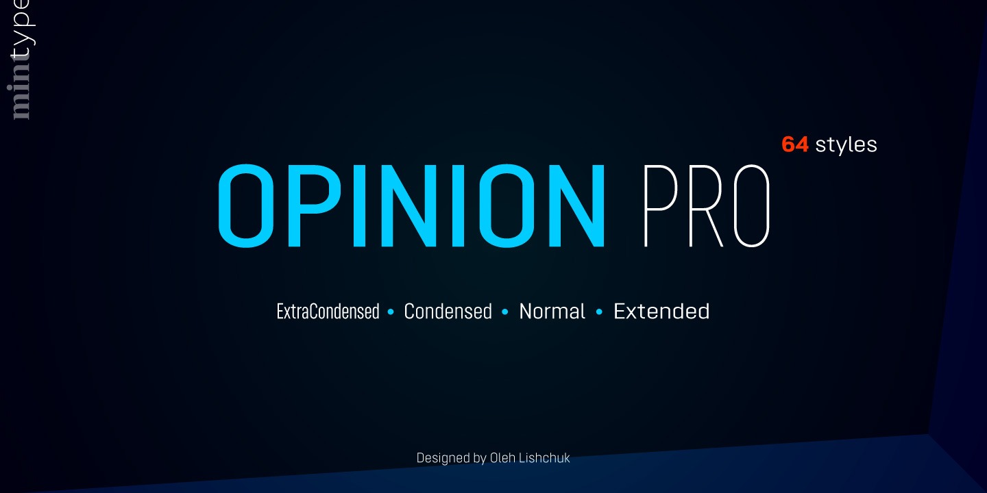 Пример шрифта Opinion Pro
