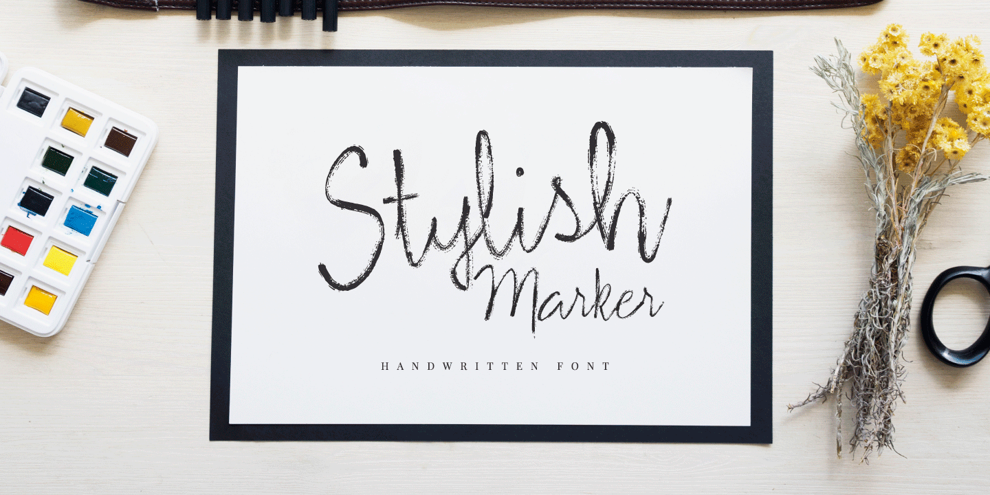 Пример шрифта Stylish Marker
