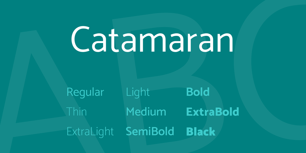 Пример шрифта Catamaran