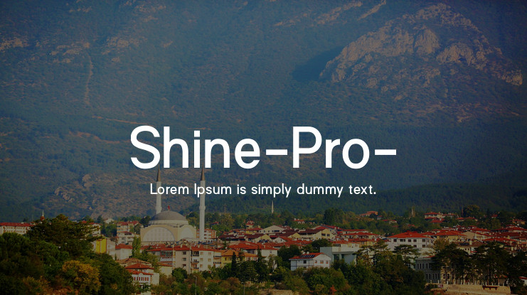 Пример шрифта Shine Pro
