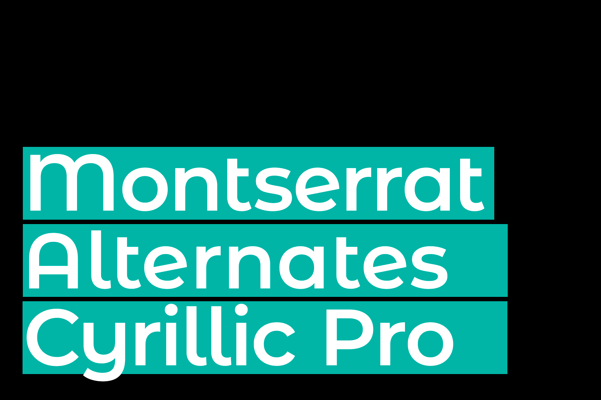 Пример шрифта Montserrat Alternates