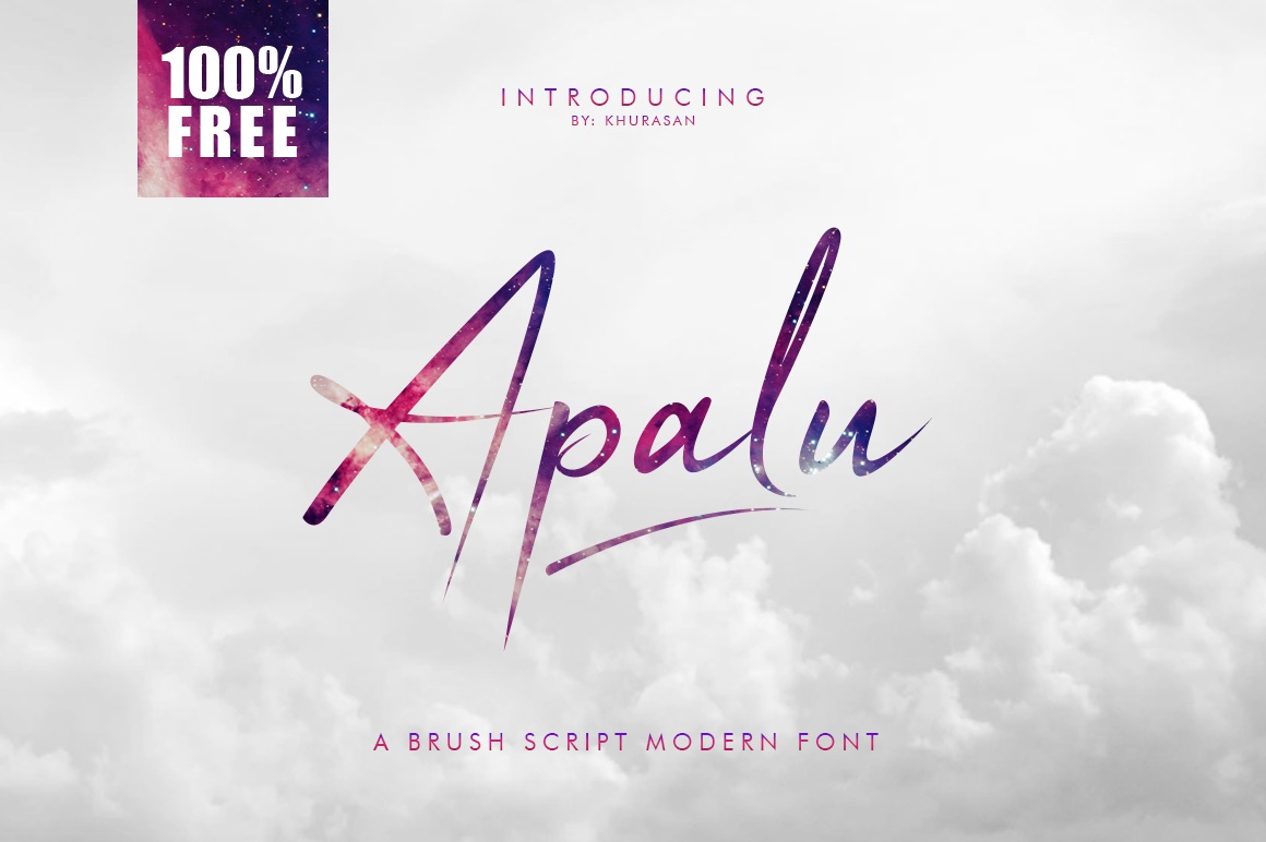 Пример шрифта Apalu