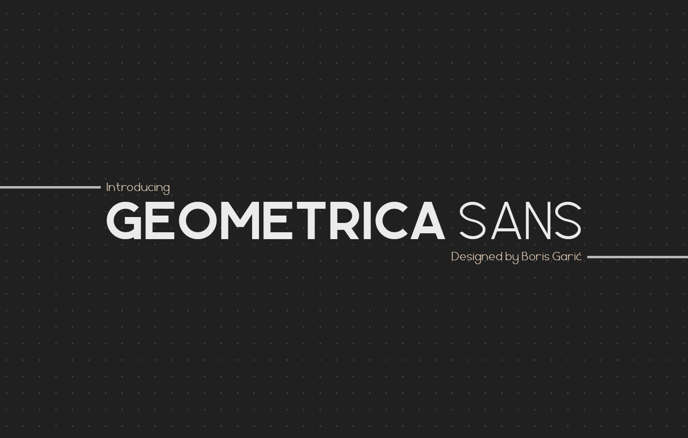 Пример шрифта Geometrica Sans