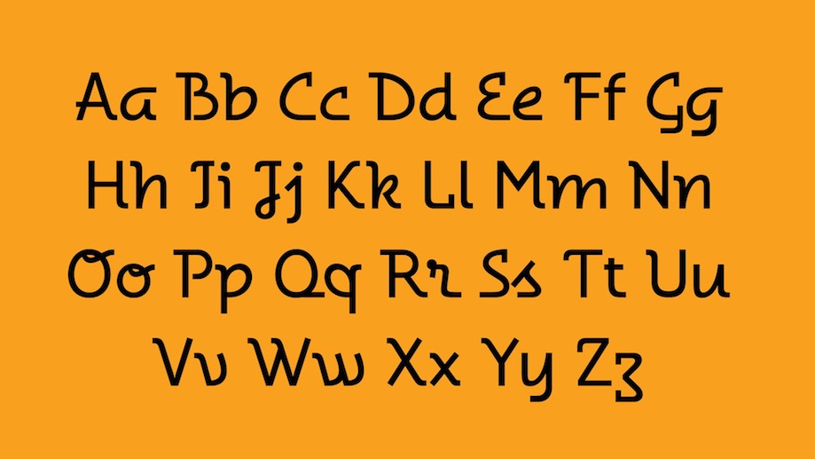 Пример шрифта Five Italic