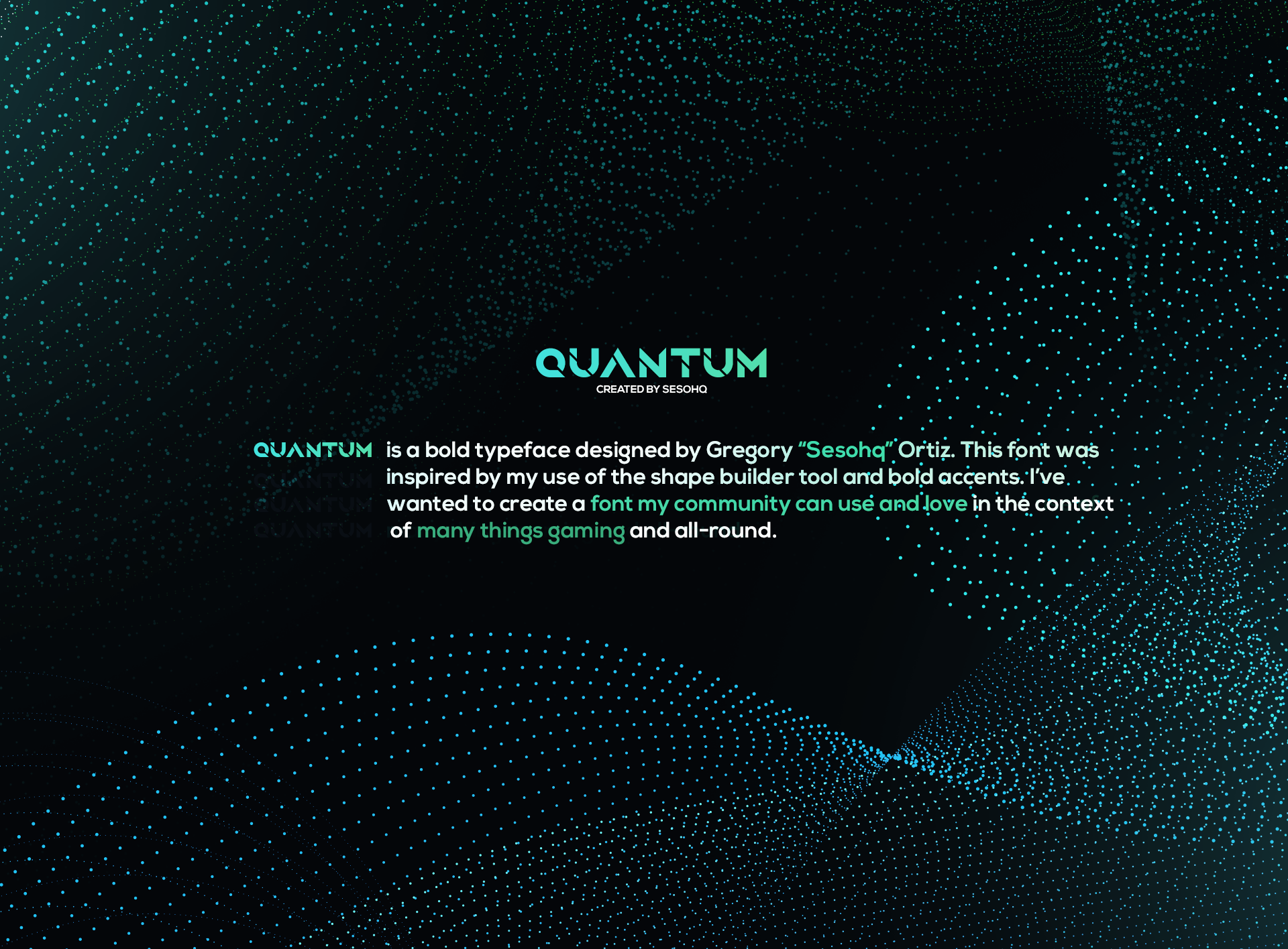 Пример шрифта Quantum Regular