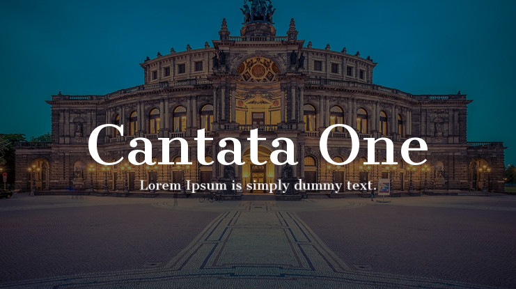Пример шрифта Cantata One Regular