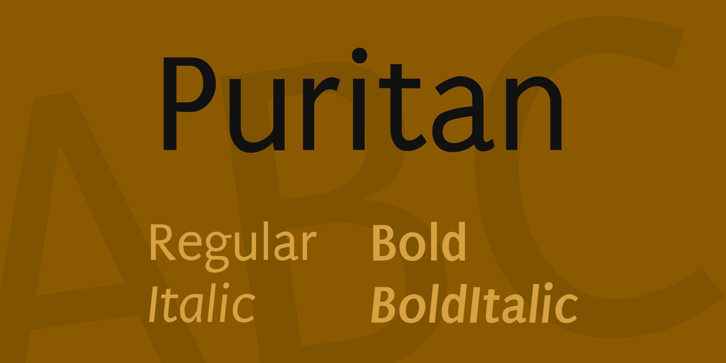 Пример шрифта Puritan