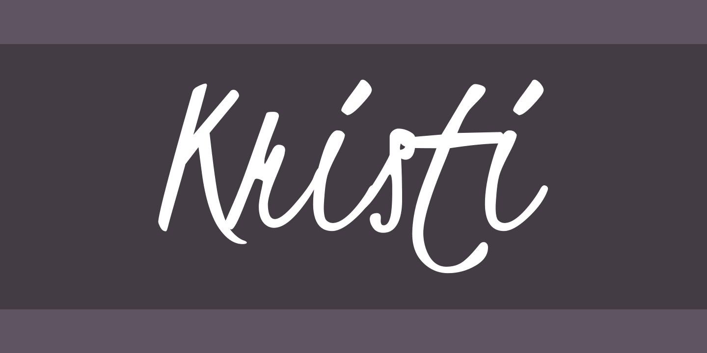 Пример шрифта Kristi