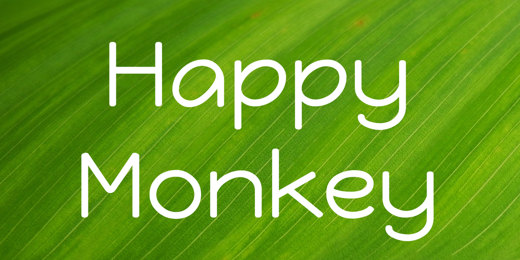 Пример шрифта Happy Monkey