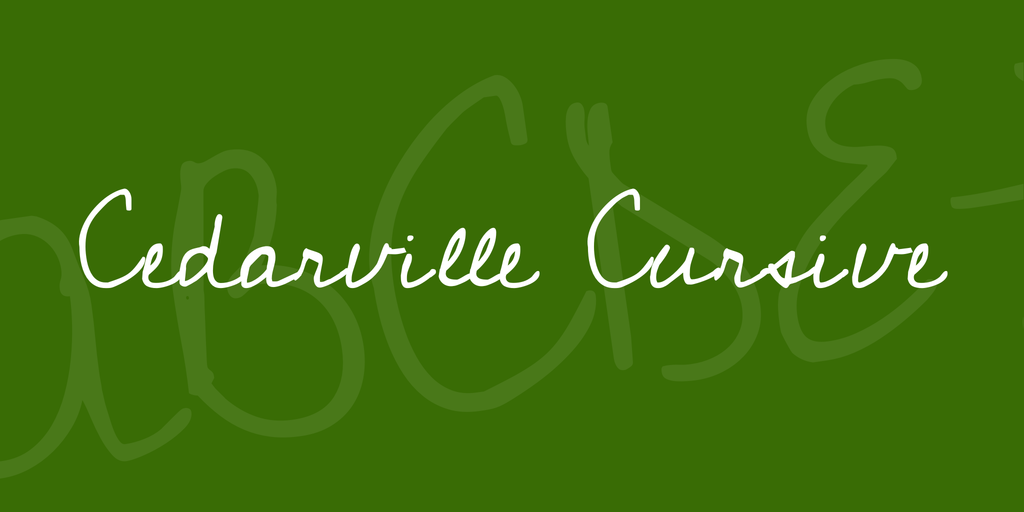 Пример шрифта Cedarville Cursive