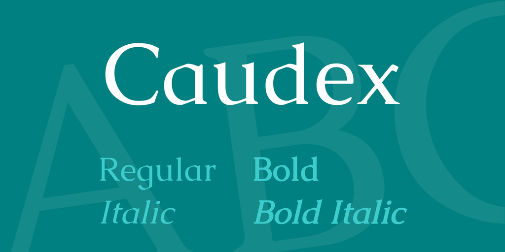 Пример шрифта Caudex