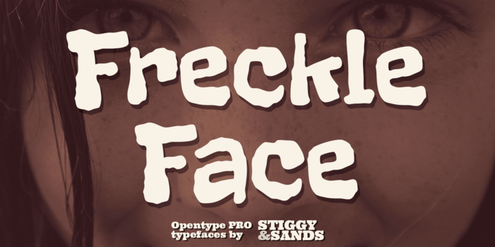 Пример шрифта Freckle Face