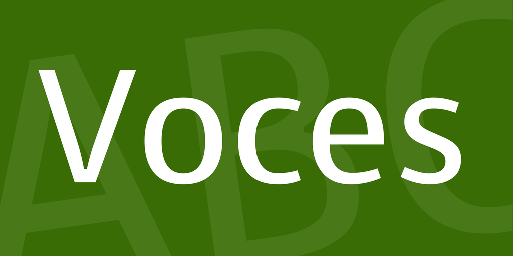 Пример шрифта Voces