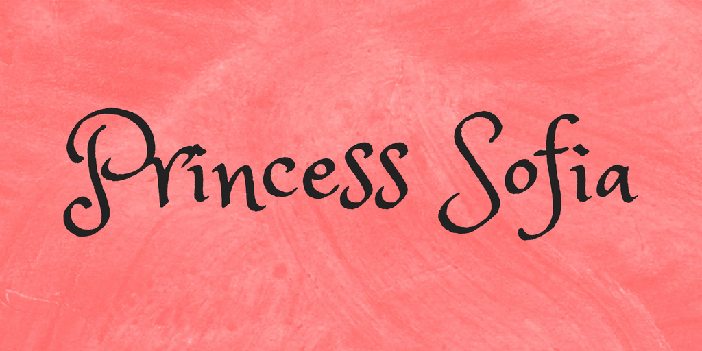 Пример шрифта Princess Sofia