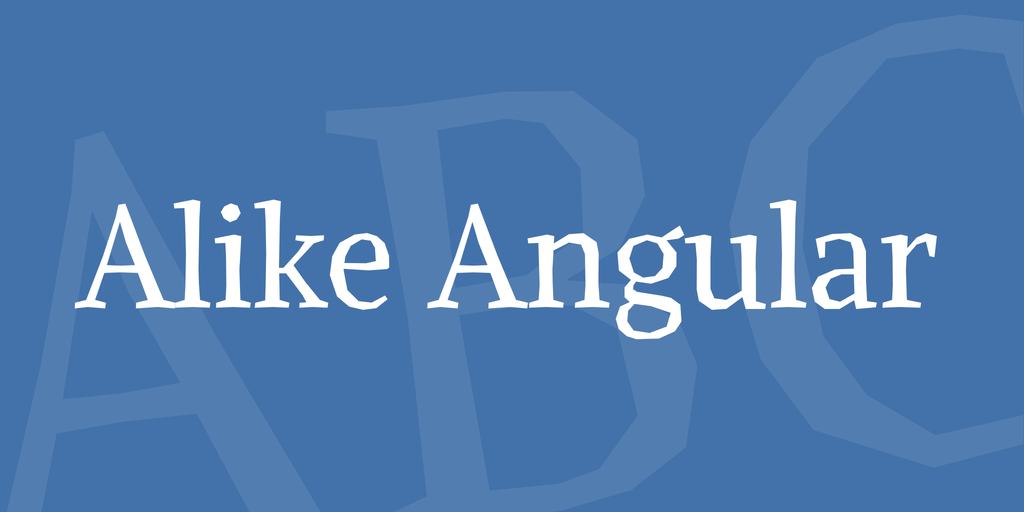 Пример шрифта Alike Angular