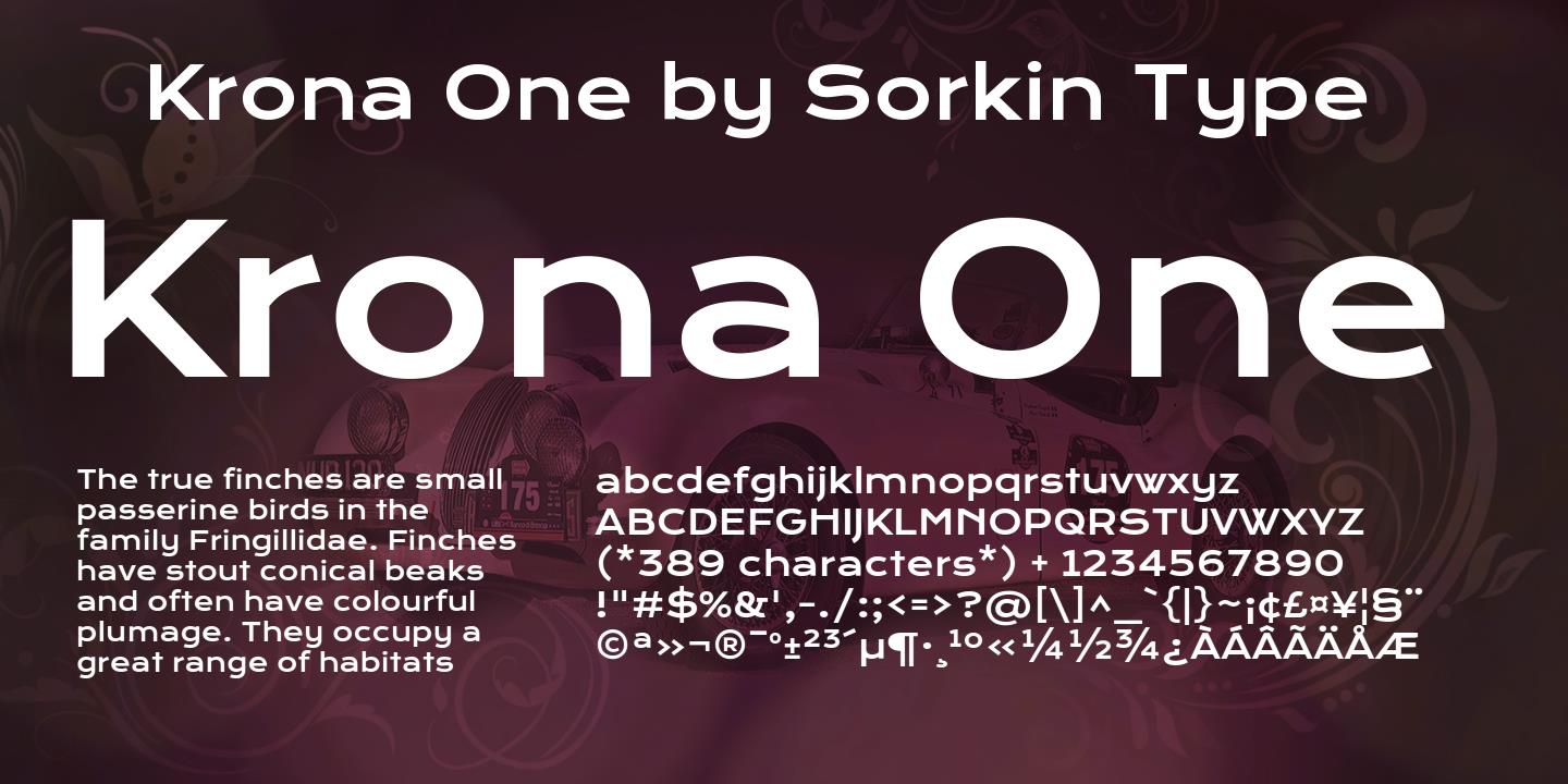 Пример шрифта Krona One
