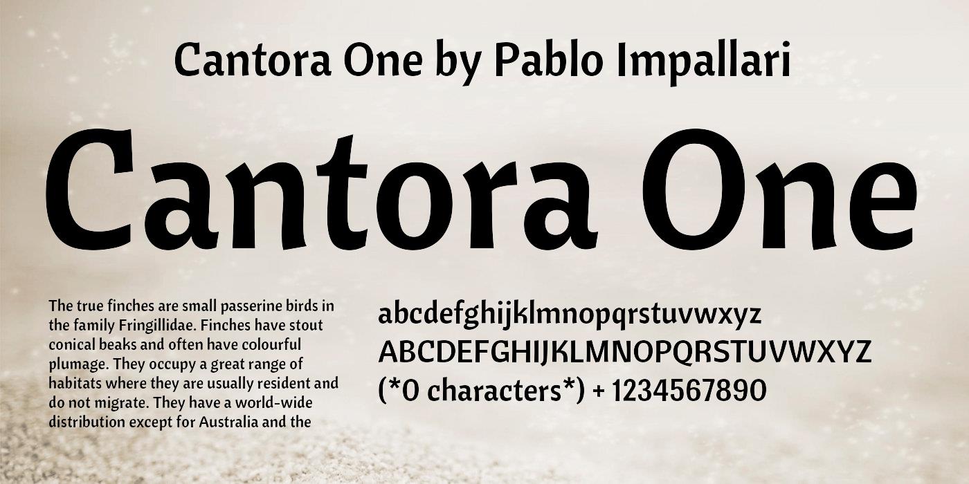 Пример шрифта Cantora One